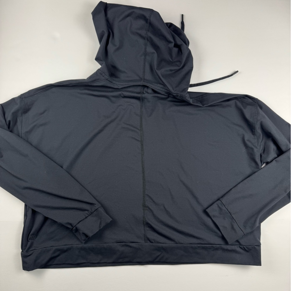 All in Motion Dark Black Cropped lightweight Hoodie size xxl - Picture 6 of 7